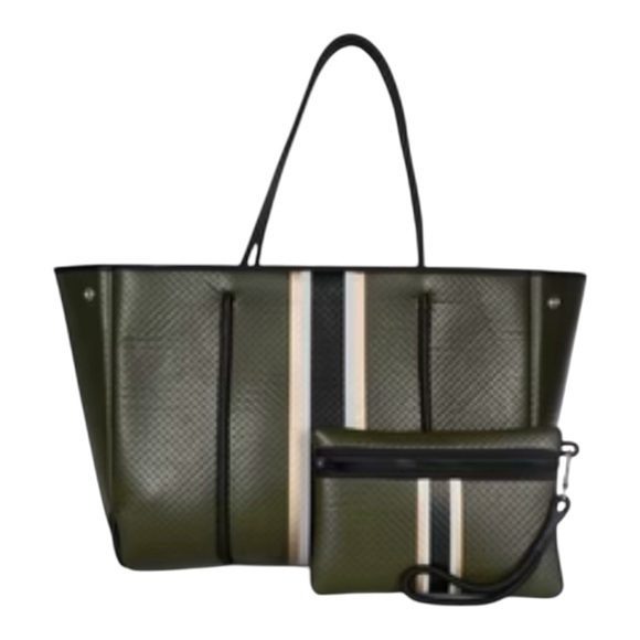 NWOT Haute Shore Greyson Neoprene Tote‎ Bag Purse & Pouch - Picture 1 of 4
